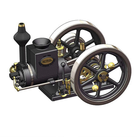 3D model of a retro-style stationary engine