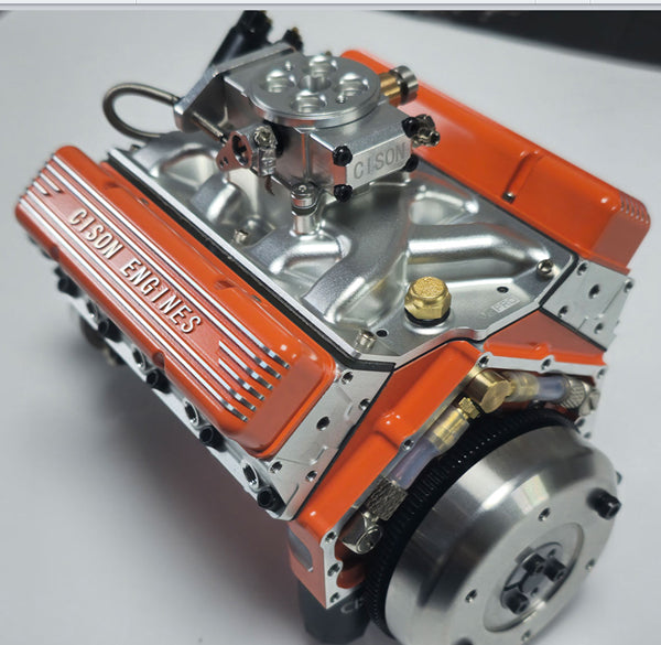High-detail miniature V8 engine model by CISON