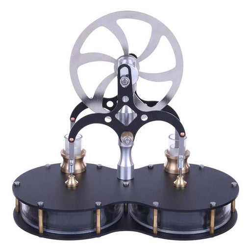 2 Cylinder Low Temperature Difference Stirling Engine Twin LTD Stirling Engine Toy Gift - enginediy