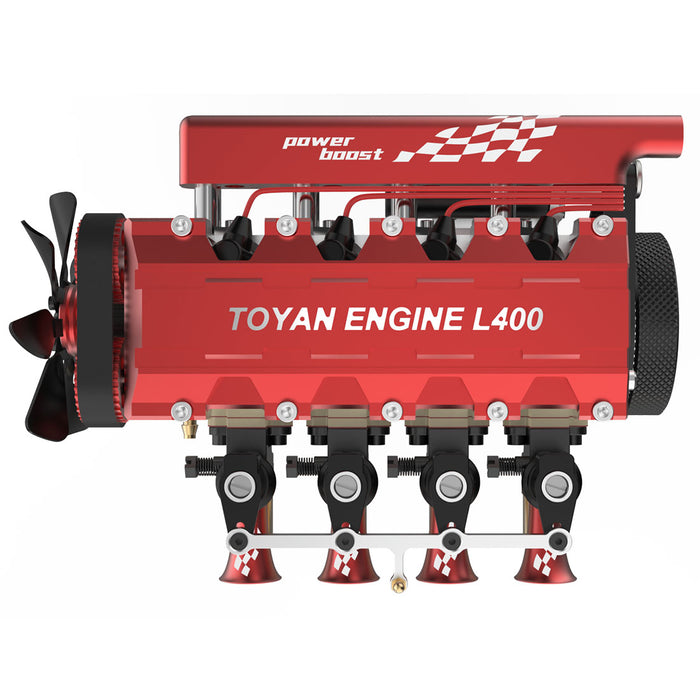TOYAN FS-L400 14cc Inline 4 Cylinder Four-stroke Water-cooled Nitro Engine Model for 1:8 1:10 RC Car Ship Airplane (Kit Version) - Enginediy [Presale] - enginediy