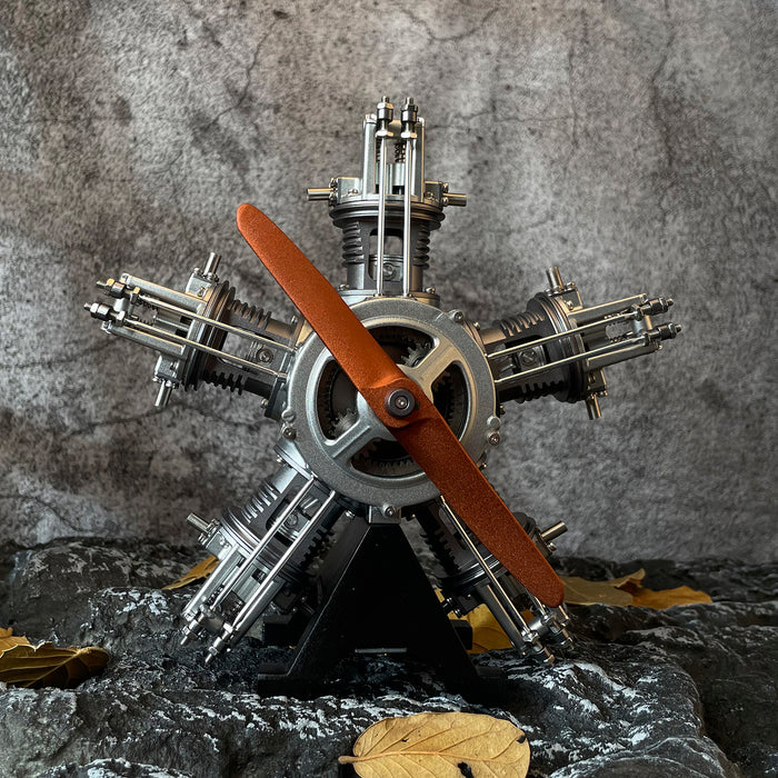 5 Cylinder Radial Engine Model Kit that Works - Build Your Own Radial Engine - TECHING 1: 6 Full Metal Radial Engine Model Kit 250+Pcs