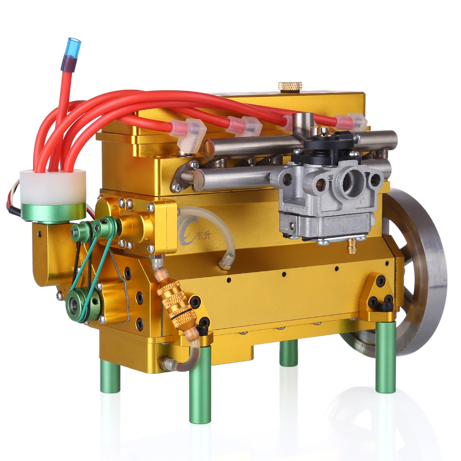 Enginediy 32cc Inline 4 Cylinder Water Cooled Gasoline Engine - How to Make a Generator with 4 Cylinder Gasoline Engine