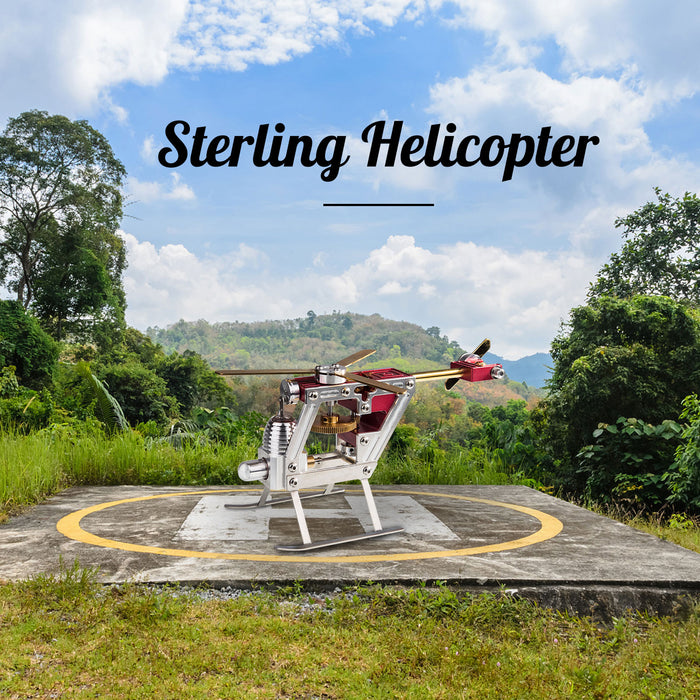 Stirling Helicopter Engine Model Kits - Build Your Own Helicopter Desktop Toy | Enginediy New