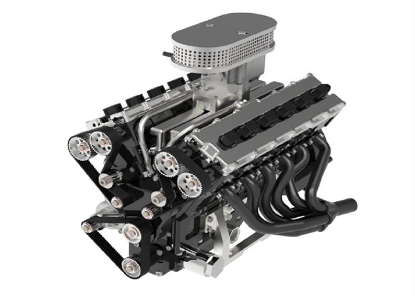 World premiere of ENJOMOR V12 super engine model | EngineDIY