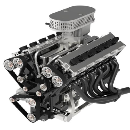 ENJOMOR V12 GS-V12 DOHC Four-Stroke V-Shaped Twelve-Cylinder Water-cooled Electric Gasoline Internal Combustion Engine Model - V12 Engine Model That Works EngineDIY