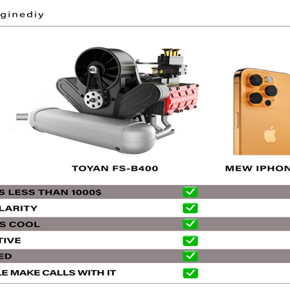 TOYAN Engine FS-B400 14cc Flat-four Engine Horizontal Opposed 4 Cylinder Four-Stroke Nitro H4 Engine Model - EngineDIY