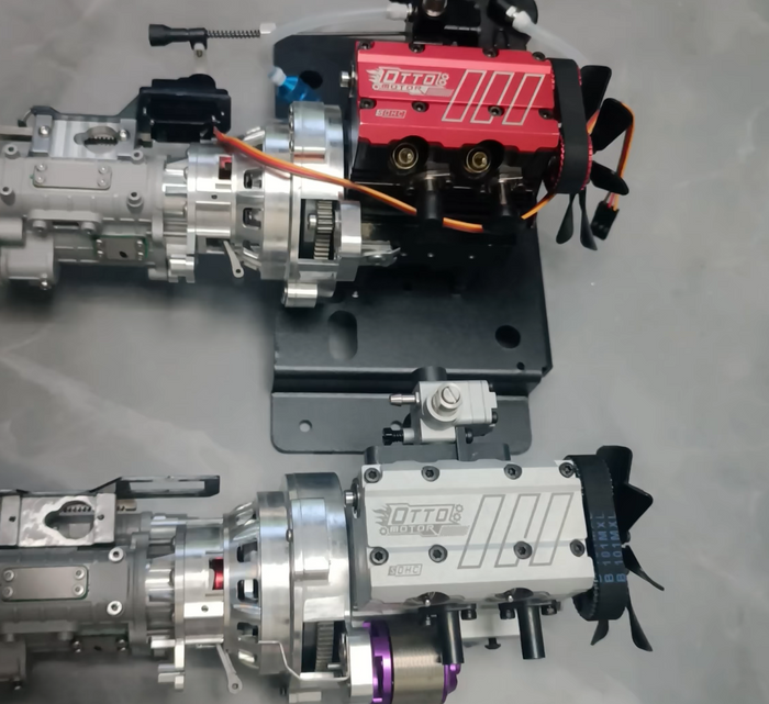 DIY SEMTO FS-L200AC RC model simulates oil-driven engine five-speed three-speed one empty one reverse pressure plate clutch gearbox | EngineDIY
