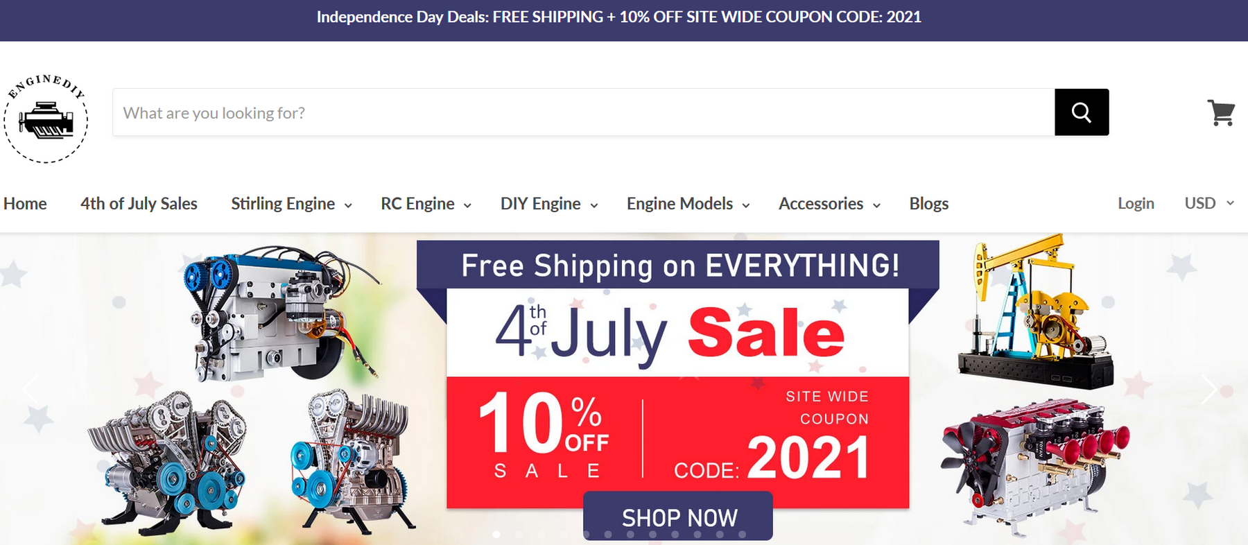 Independence Day Deals - Freedom and Equality - Choose what you like from EngineDIY