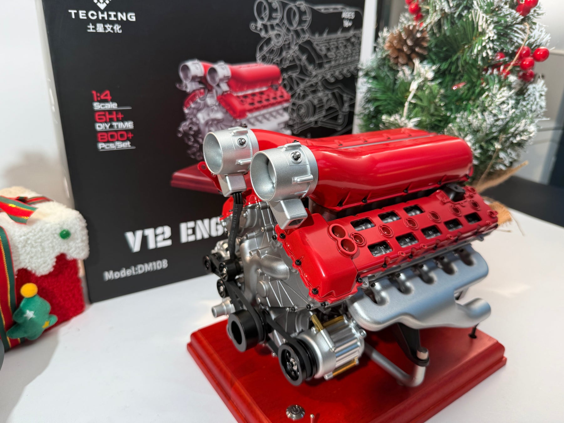 Unleash the Power: TECHING 1/4 Supercar V12 Engine Model Kit
