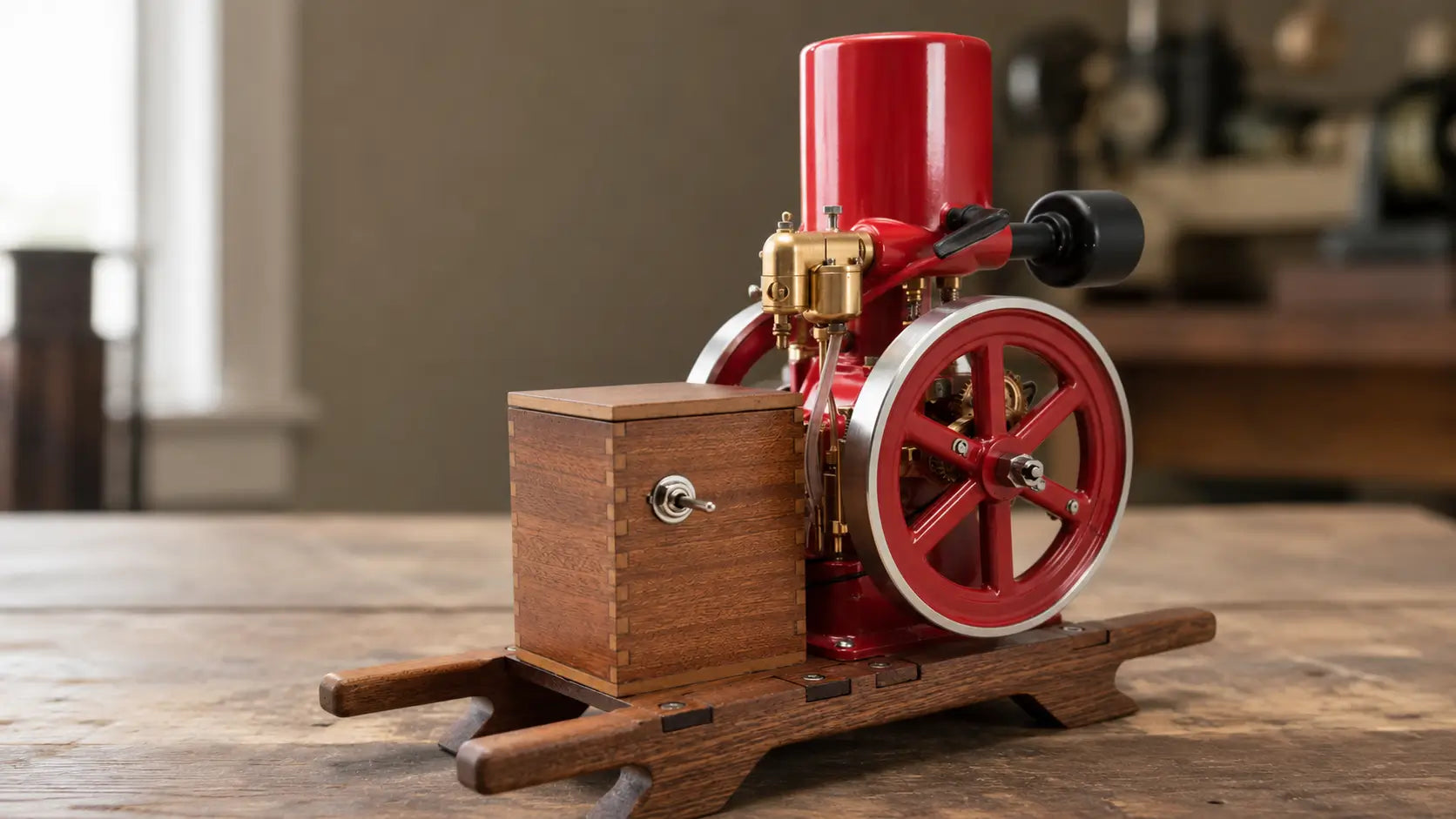 Model Hit and Miss Engine: RETROL & OKMO N01 Inspired by the NOVO Stationary Mixer Engine