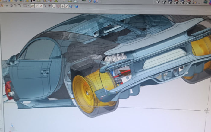 DIY Bugatti Chiron & TOYAN Gasoline V8 Model Design Part 1 | EngineDIY