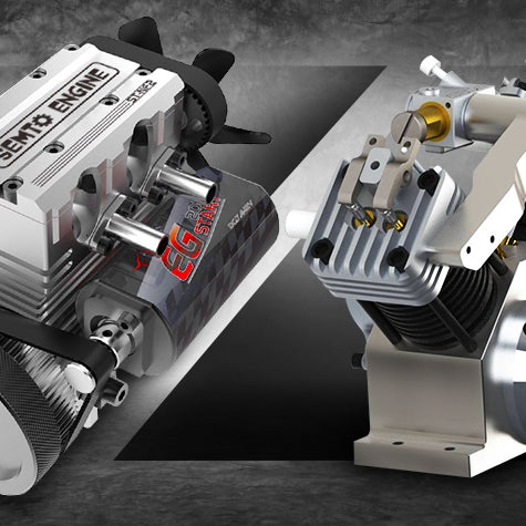 SEMTO ENGINE Mini Inline Double-cylinder Four-stroke Air-cooled Nitro Interal Combustion Engine Model Kit