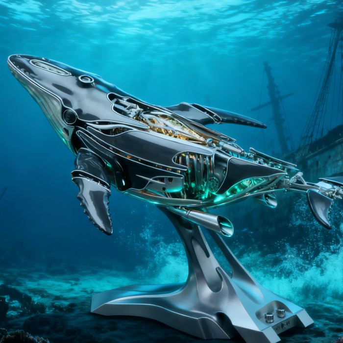 Mechanical Humpback Whale: A 3D Metal Masterpiece That Brings the Ocean to Life