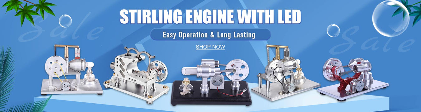 Stirling Engine with LED