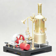 retrol se-03 working stationary mill steam engine model kit with boiler, generator and lamp stand 