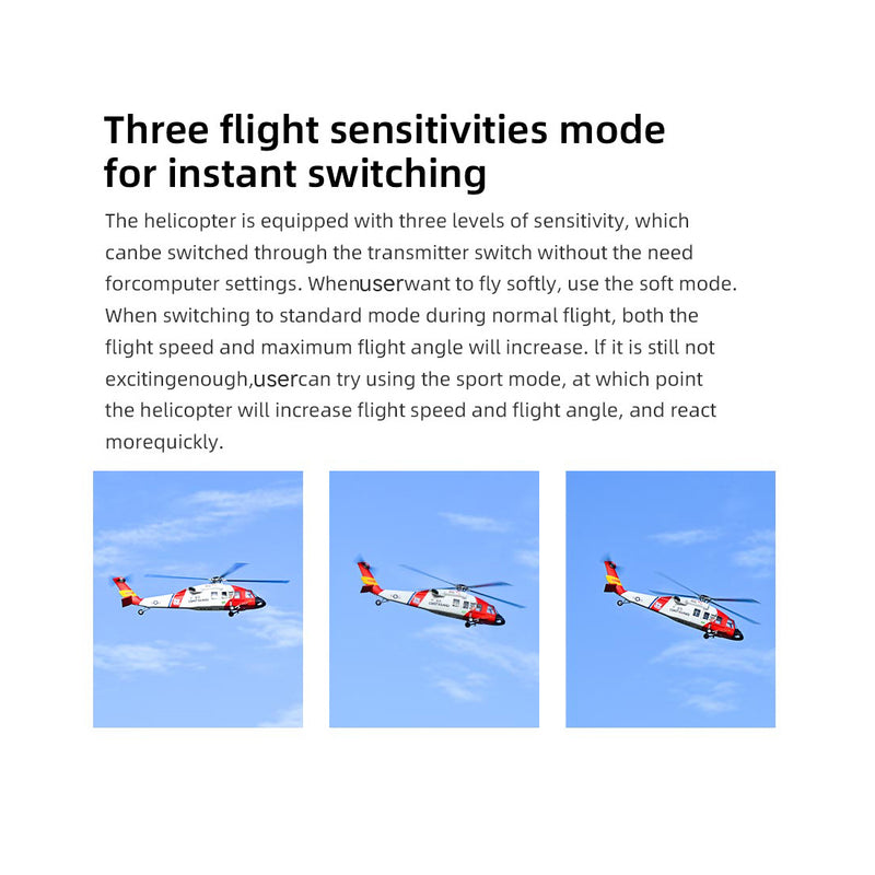 FLYWING MH-60T 2.4G 6CH 470-Class Quick-Release 4-Rotor Scale RC Military Helicopter Model with ACE Flight Controller, GPS Positioning & Left/Right-Hand Control - EngineDIY