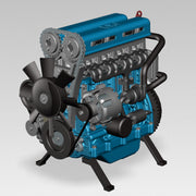 V4 Car Engine Assembly Kit Full Metal 4 Cylinder Car Engine Building Kit - EngineDIY