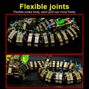3D Metal DIY Mechanical Cobra Snake Model Realistic Mechanical Kit Creative Gift 1000PCS+ - EngineDIY