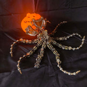 punkbuild steampunk mechanical octopus metal model kit with pumpkin head, unique halloween gift for adults  (2400+ pcs)