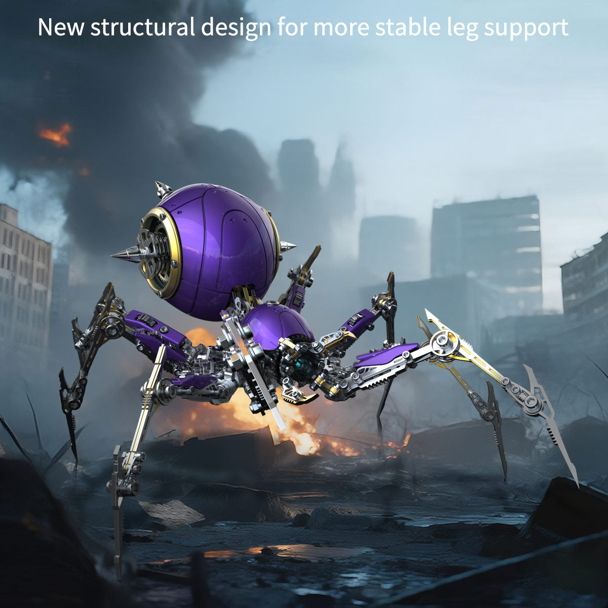 steampunk mechanical war spider 3d assembly model kit – build your own industrial arachnid artillery