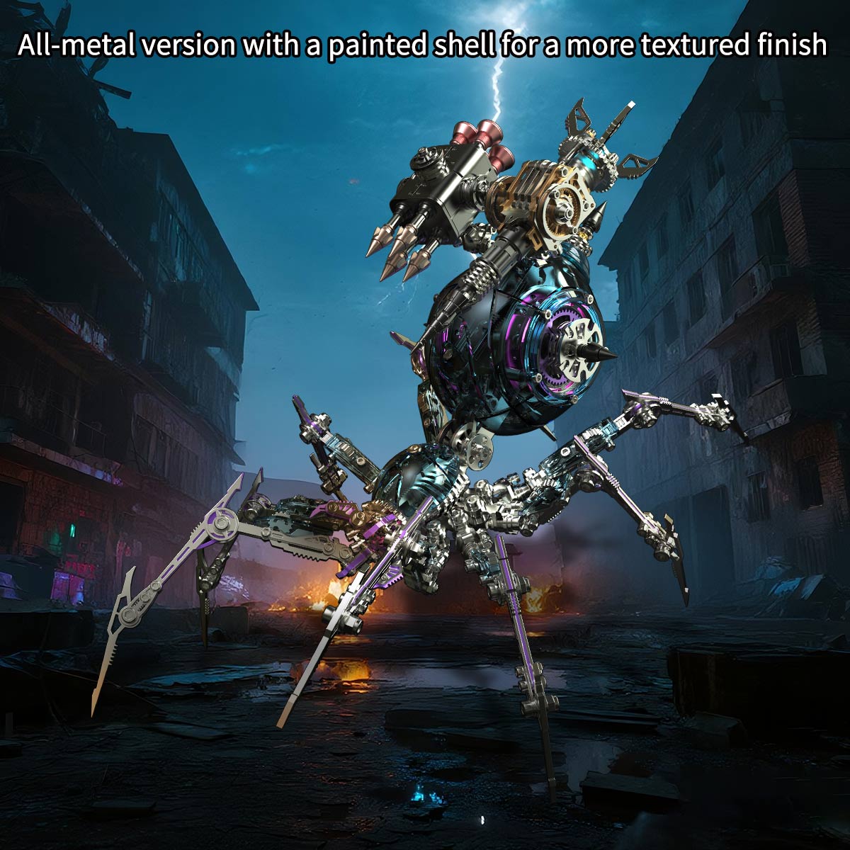 Steampunk Mechanical War Spider 3D Assembly Model Kit – Build Your Own Industrial Arachnid Artillery