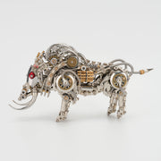 Raging Tusk 3D Metal Mechanical Boar Model Kit–DIY Steampunk Animal Assembly for Desktop Display