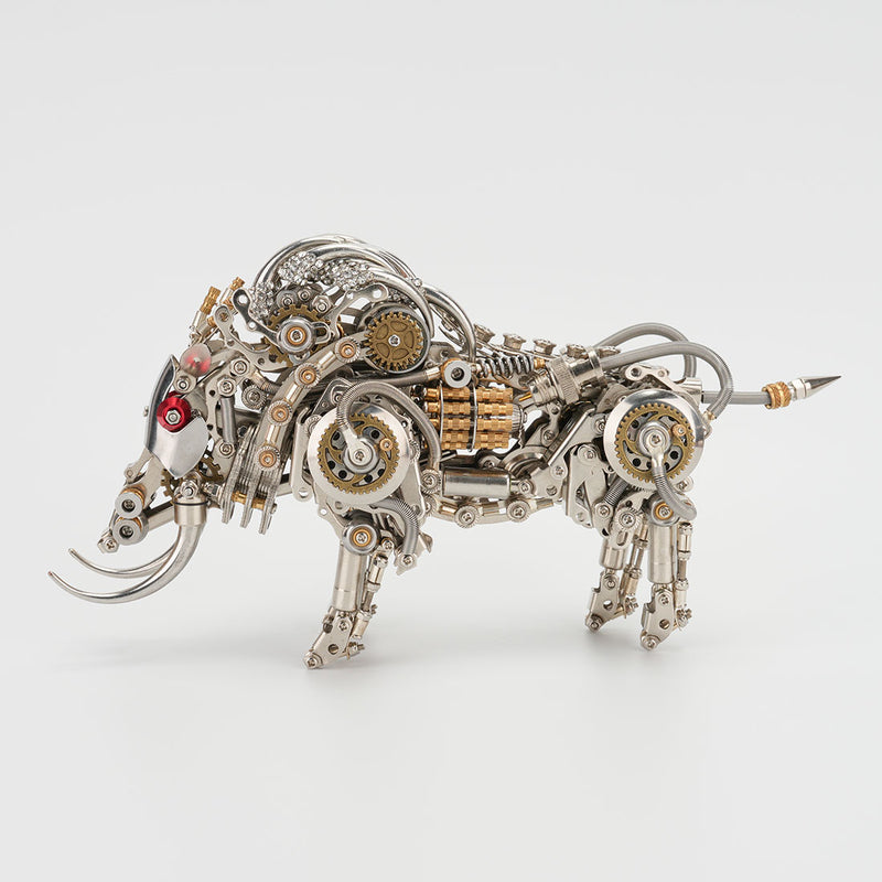 Raging Tusk 3D Metal Mechanical Boar Model Kit–DIY Steampunk Animal Assembly for Desktop Display