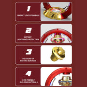 magnetic levitation bluetooth speaker 360°rotation with led light creative audio device