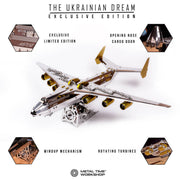 3d metal an-225 mriya aircraft model kit, collectible desktop display for aviation lovers-267pcs