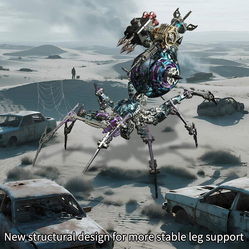 Steampunk Mechanical War Spider 3D Assembly Model Kit – Build Your Own Industrial Arachnid Artillery - EngineDIY