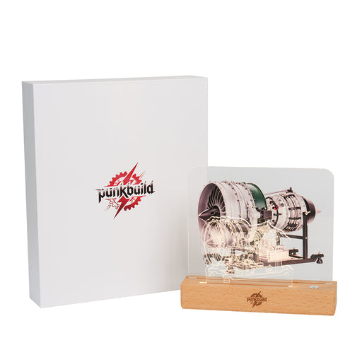 punkbuild acrylic turbofan engine model led night light