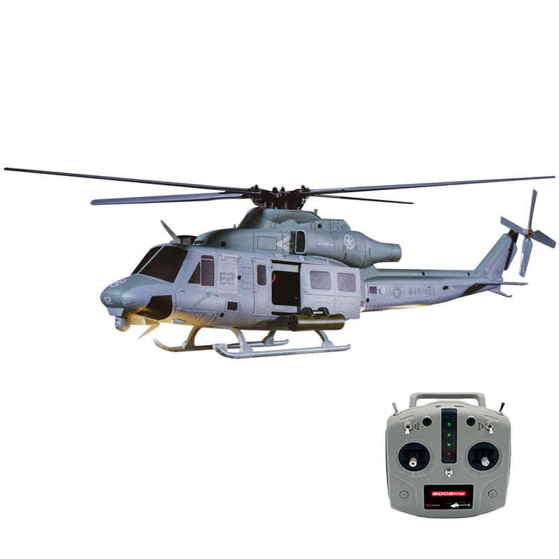 goosky e2 uh-1y 2.4g 6ch dual brushless direct drive rc rescue simulation helicopter model with lidar positioning