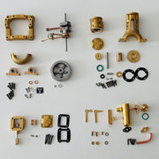 rw-bl1k mini reversible reciprocating single-cylinder live steam engine kit with boiler diy kit