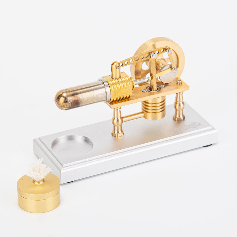 ENJOMOR Robinson Stirling Engine Mini Hot Air Stirling External Combustion Engine STEM Toy (RTR Version) - EngineDIY