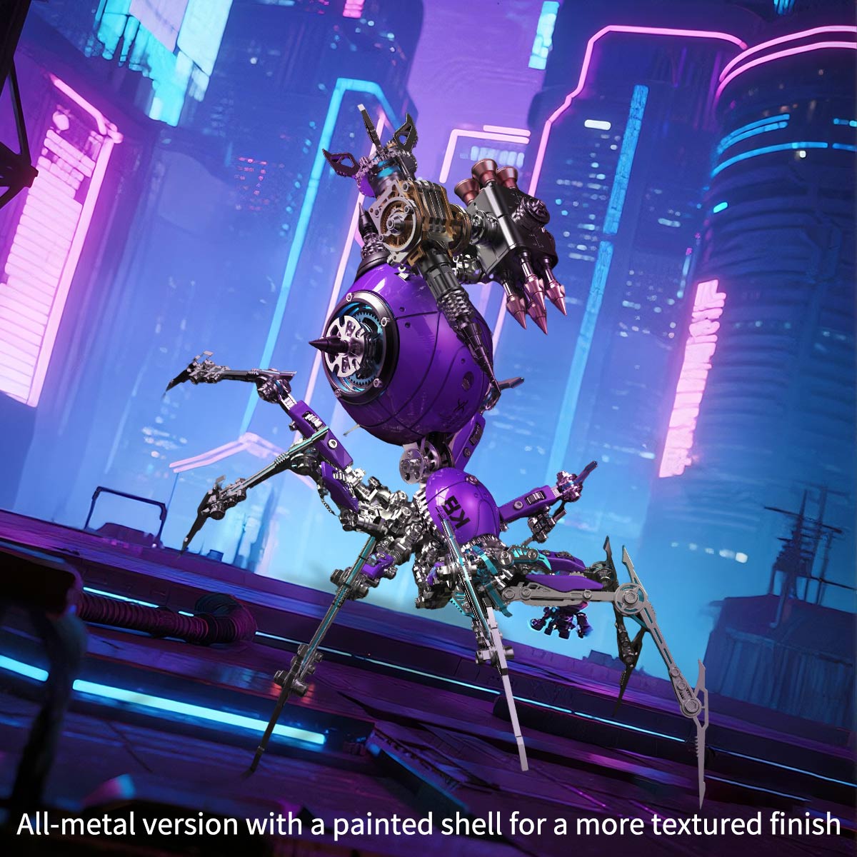 steampunk mechanical war spider 3d assembly model kit – build your own industrial arachnid artillery