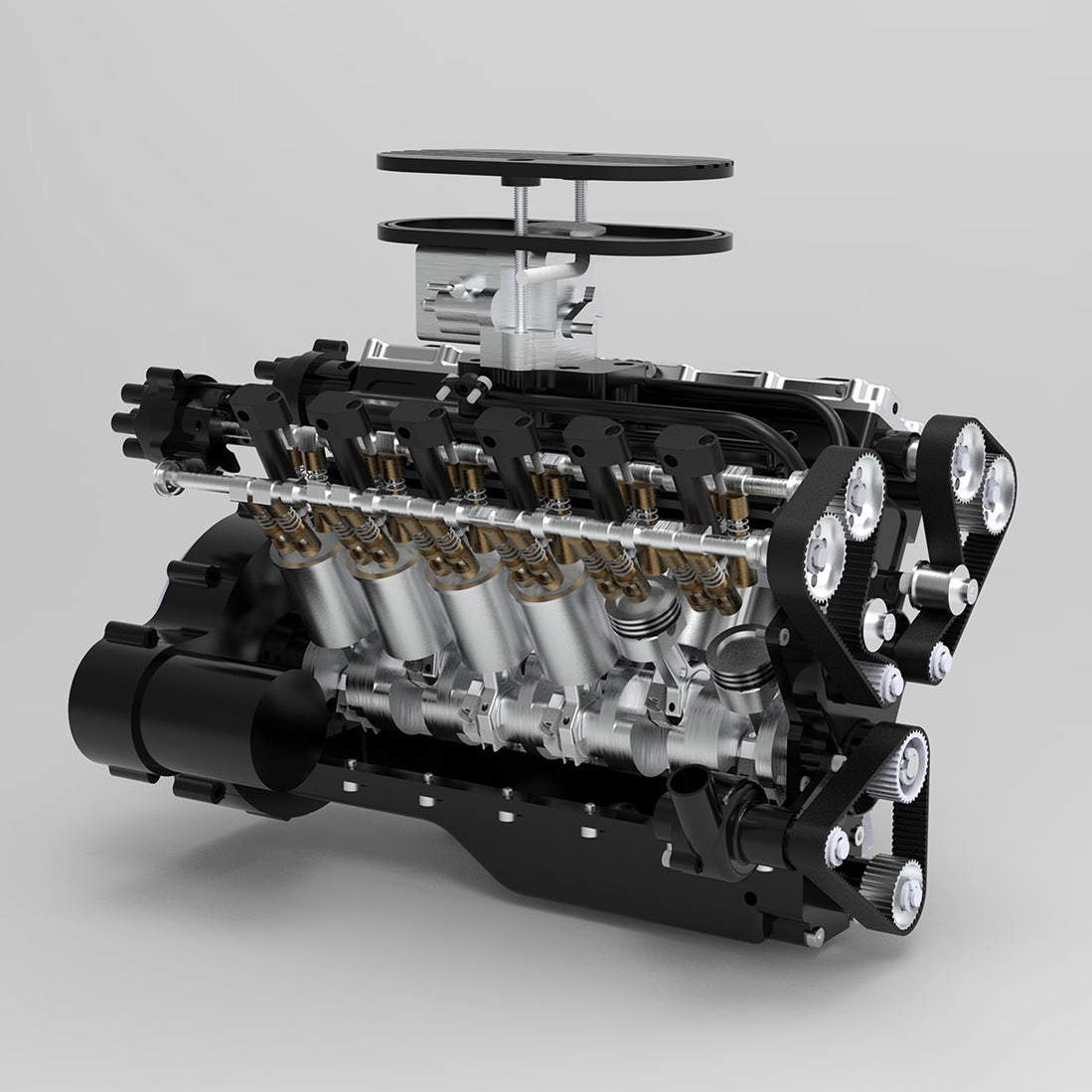 V12 Engine Components ENJOMOR V12 Engine Model That Works - GS-V12 72CC DOHC Gas Engine ...