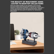 teching mini turbofan engine kit that works - diy metal electric jet engine with visible mechanics for stem education 