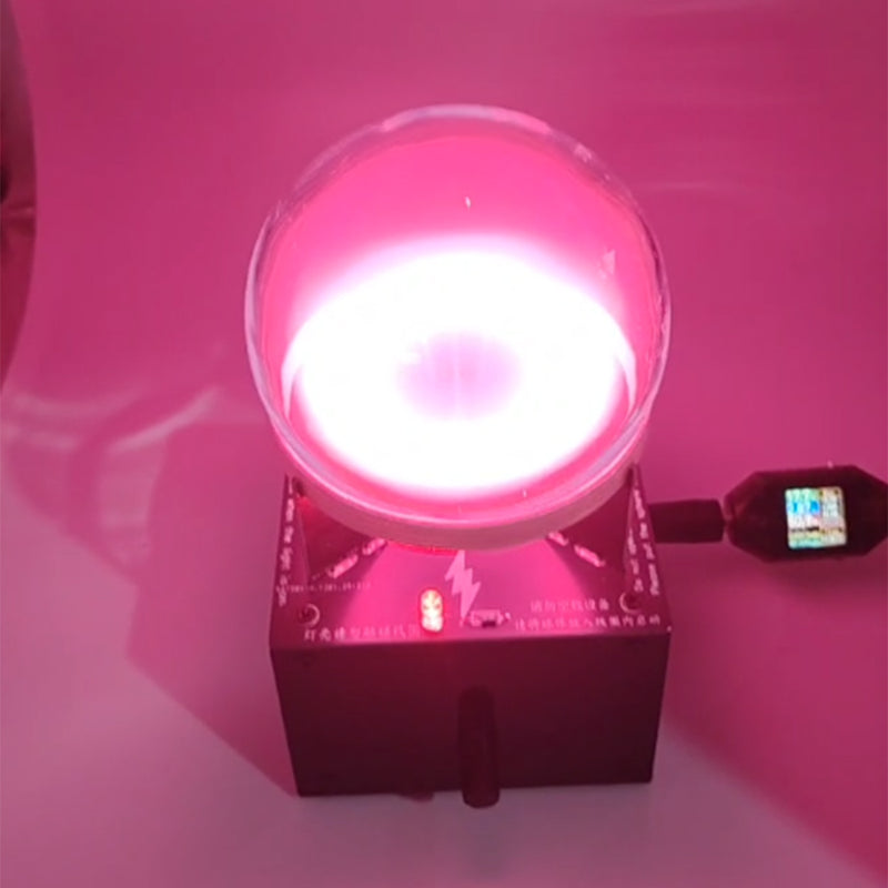 neon gas glow ring reactor plasma sphere – interactive science desk toy