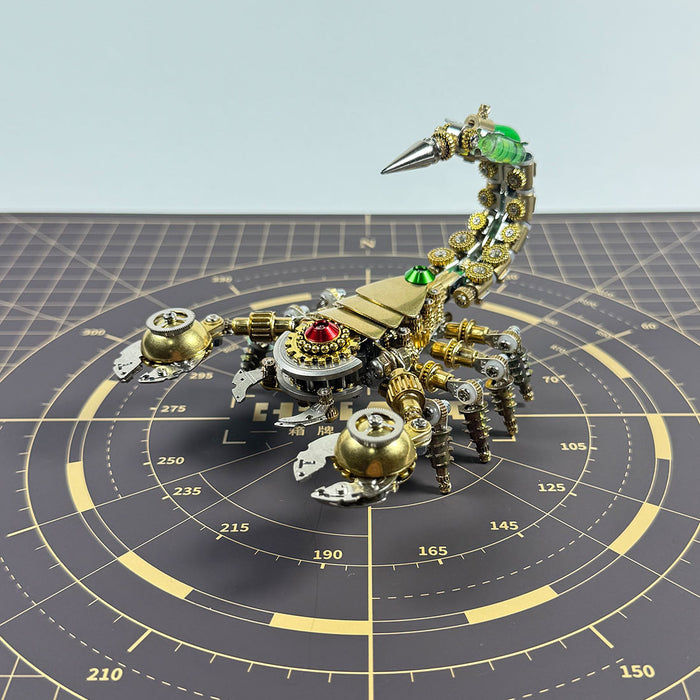 3d steampunk metal mechanical war scorpion model kit - 450pcs+