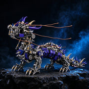 punkbuild mechanical qilin metal model kit with led lights