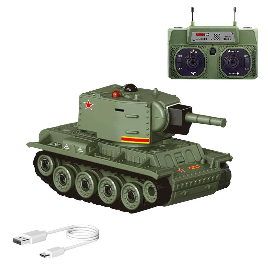 1/64 scale 2.4g mini rc battle tank model with infrared combat mode, rotating turret and track drive