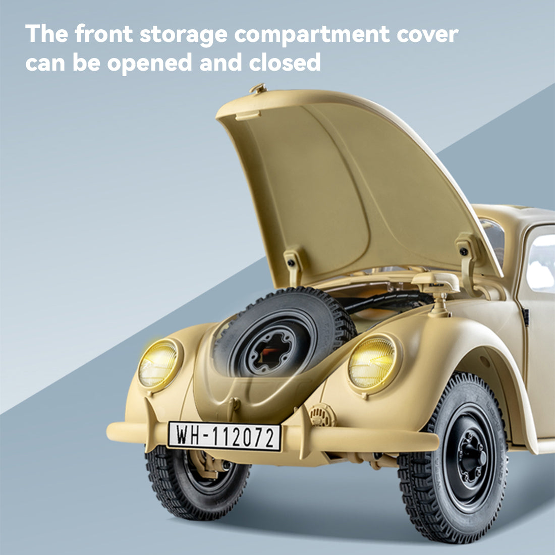 1/12 scale 2.4g 4ch rc military vehicle model with switchable 2wd/4wd, led light effects