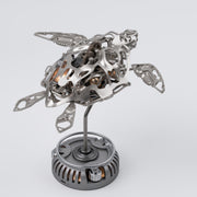 mechanical turtle diy metal assembly kit with lights