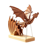 handcrafted wooden western dragon dynamic model