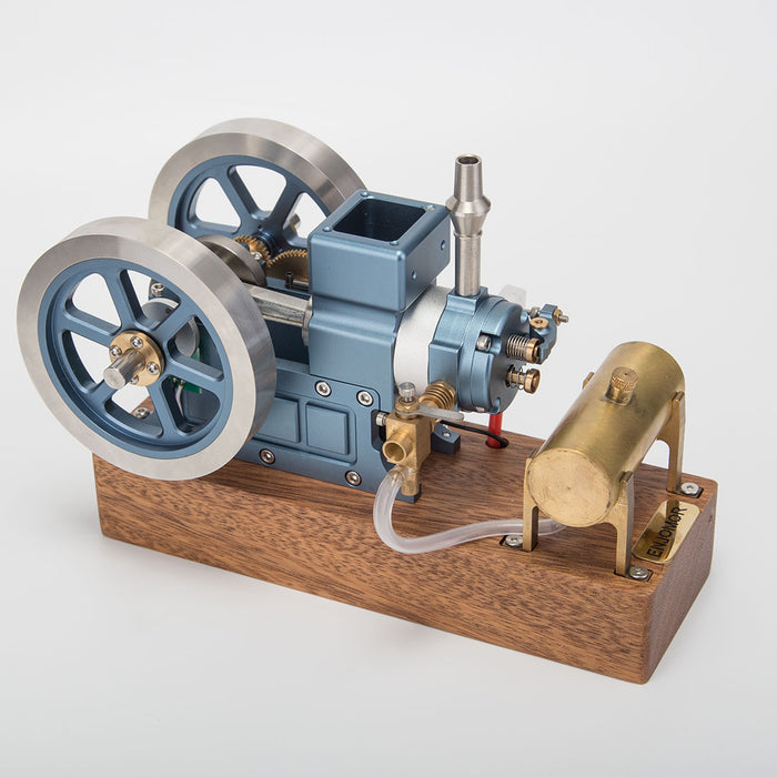 Hit and Miss Engine that Works - ENJOMOR 6cc Antique 4-Stroke Gas IC Engine Green Horizontal Stationary Engine with Ignition Device and Stand