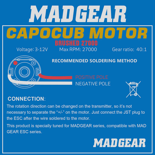 Motor ESC Kit CAPO CUB2 1:18 RC Car OP Upgrade