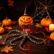 punkbuild steampunk mechanical octopus metal model kit with pumpkin head, unique halloween gift for adults  (2400+ pcs)