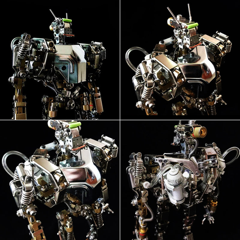 Humanoid-1 3D Metal Future Mech War Machine Model with Articulated Joints & Lights - EngineDIY