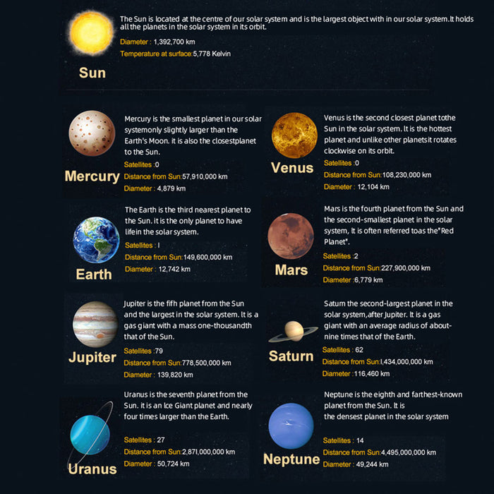 teching metal diy mechanical solar system model kit dynamic orbital desk ornament - 600+pcs