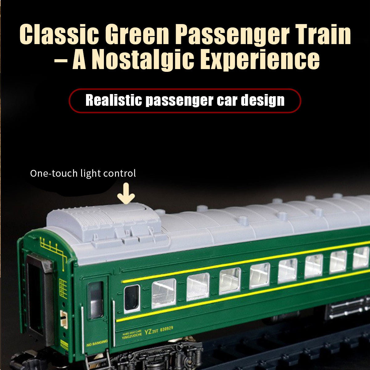 electric rc christmas train set model with carriage and long track - gift for boys and girls